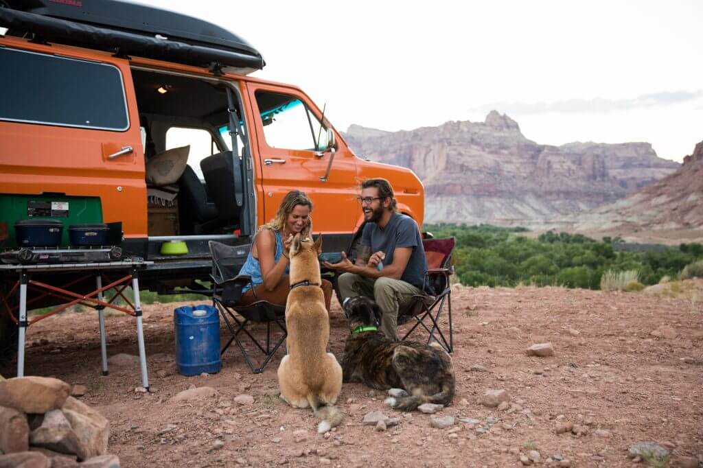 make sure your dog is either on leash or will stick close to camp